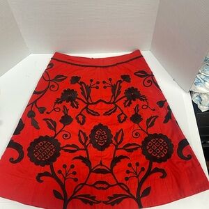 Anthropologie Red Lithe Skirt. Size: 2